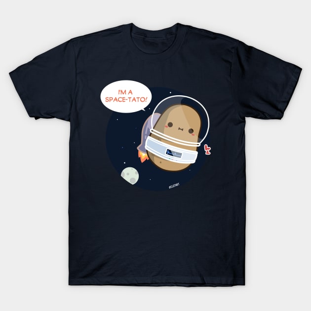 Cute Space Potato T-Shirt by clgtart